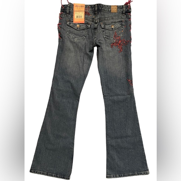 VTG Lace-Up Mudd Jeans Flares - Picture 7 of 12